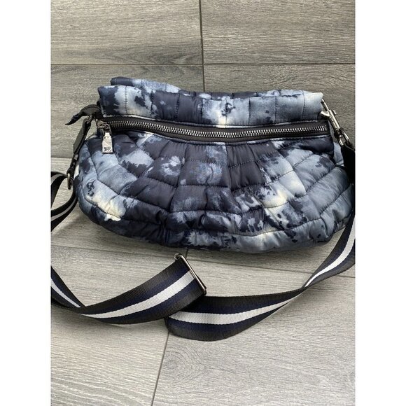 Think Royln Convertible Nylon Tote with Chain - Carrington navy tie dye color ba